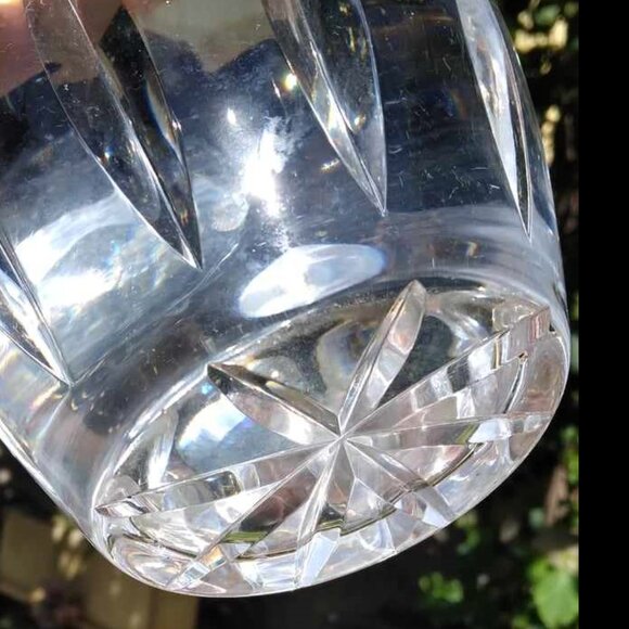 Hand Cut 24% Pbo Lead Crystal Decanter with Mushroom Stopper from West Germany - Picture 12 of 12